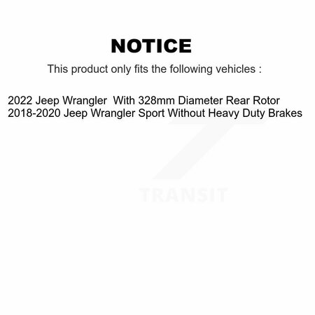 Tec Rear Ceramic Disc Brake Pads For Jeep Wrangler TEC-2172